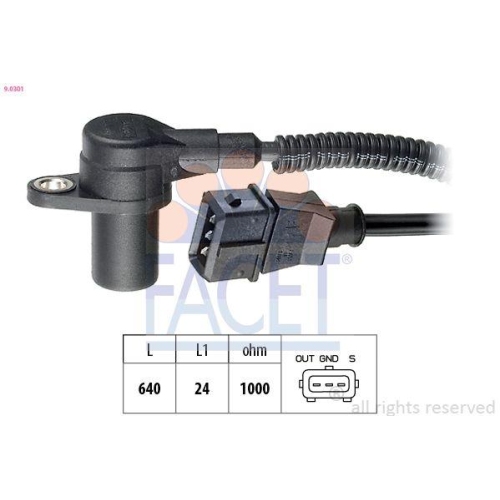 Impulsgeber Kurbelwelle Facet 9.0301 Made In Italy - Oe Equivalent für Citroën