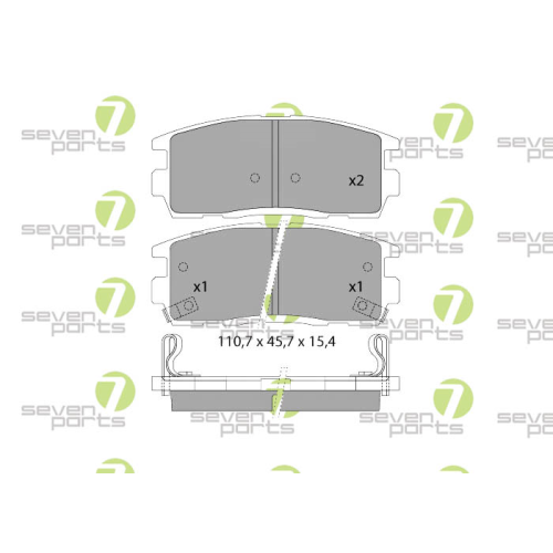 Bremsbelagsatz Scheibenbremse 7 Seven Parts SVP24020 f&uuml;r Chevrolet Citro&euml;n Opel