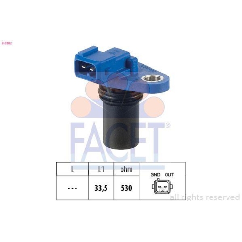 Sensor Nockenwellenposition Facet 9.0302 Made In Italy - Oe Equivalent f&uuml;r Ford