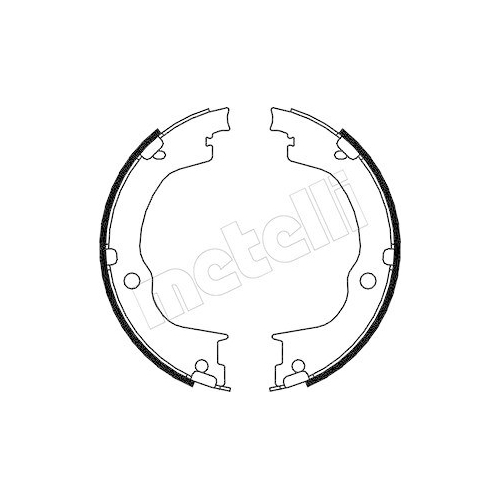 Brake Shoe Set Parking Brake Metelli 53-0317 for Opel Suzuki Rear Axle