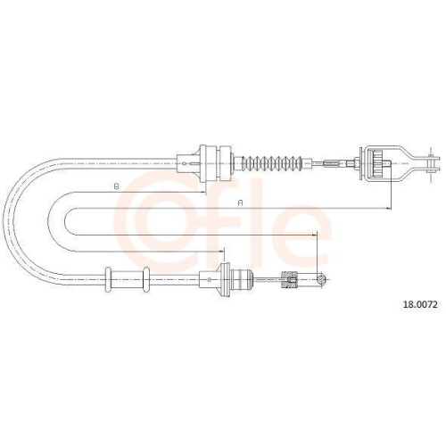 Seilzug Kupplungsbetätigung Cofle 18.0072 für Nissan
