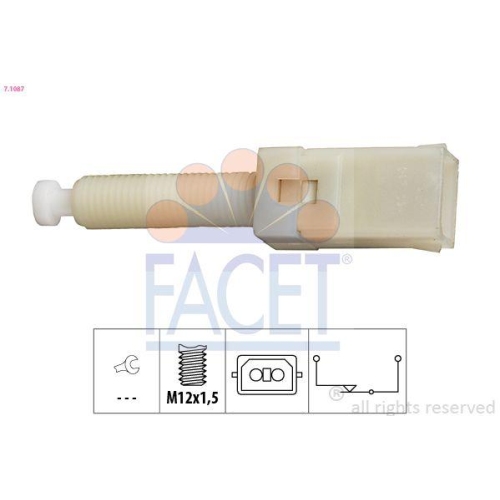 Bremslichtschalter Facet 7.1087 Made In Italy - Oe Equivalent für Audi VW