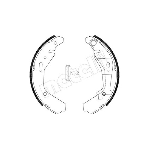 Bremsbackensatz Metelli 53-0318 f&uuml;r Opel Subaru Suzuki Hinterachse