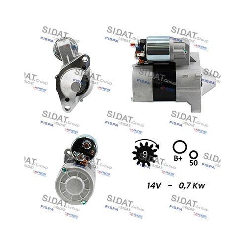 Starter Sidat S12VA0040A2 f&uuml;r Nissan Renault Rover