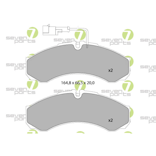 Bremsbelagsatz Scheibenbremse 7 Seven Parts SVP19342 f&uuml;r Nissan 1. Hinterachse