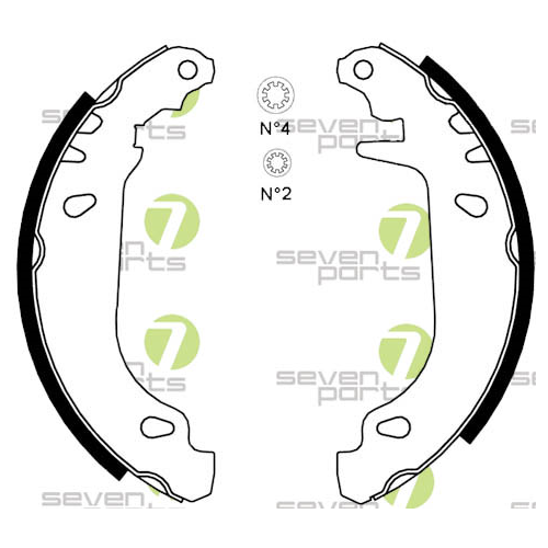 Brake Shoe Set 7 Seven Parts SVG10355 for