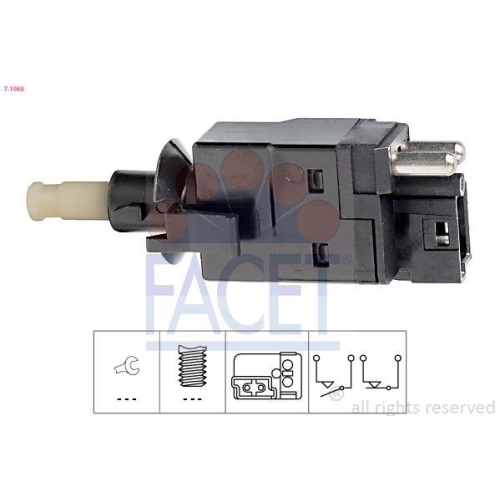 Bremslichtschalter Facet 7.1088 Made In Italy - Oe Equivalent f&uuml;r Chrysler