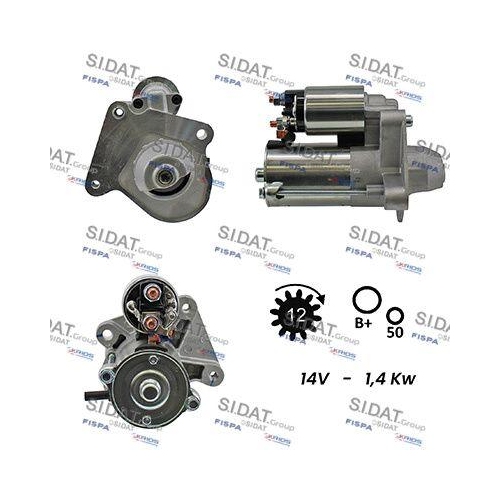 Starter Sidat S12VS0013A2 für Ford