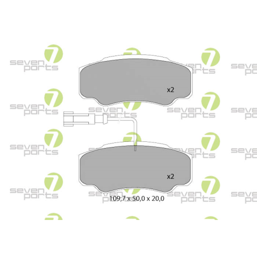 Bremsbelagsatz Scheibenbremse 7 Seven Parts SVP22051 f&uuml;r Nissan 1. Hinterachse