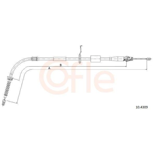 Seilzug Feststellbremse Cofle 10.4309 f&uuml;r Bmw Hinten Links