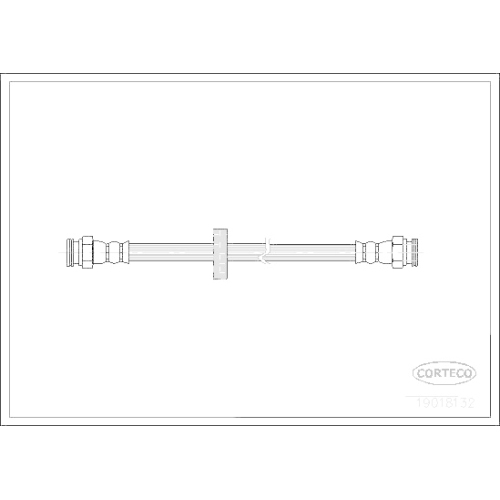 Bremsschlauch Corteco 19018132 f&uuml;r Alfa Romeo Fiat Lancia Hinterachse Au&szlig;en
