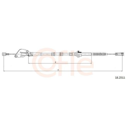 Seilzug Kupplungsbetätigung Cofle 18.2511 für Kia