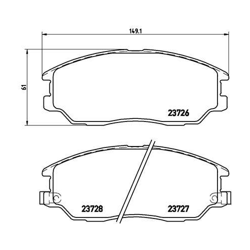 Bremsbelagsatz Scheibenbremse Brembo P30028 Prime Line f&uuml;r Ssangyong Hyundai Kia