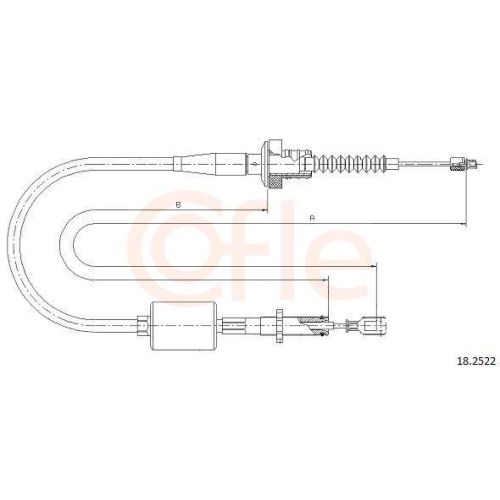 Seilzug Kupplungsbetätigung Cofle 18.2522 für Hyundai