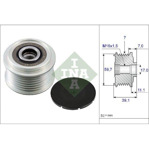 Generatorfreilauf Schaeffler Ina 535 0053 10 f&uuml;r Nissan Opel Renault Vauxhall