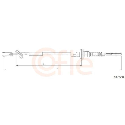 Seilzug Kupplungsbetätigung Cofle 18.3500 für Chevrolet