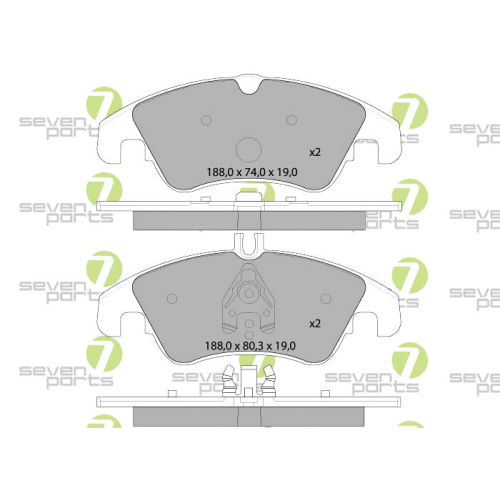 Bremsbelagsatz Scheibenbremse 7 Seven Parts SVP24100 f&uuml;r Mercedes Benz