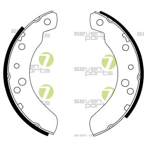 Bremsbackensatz 7 Seven Parts SVG10367 für Hinterachse