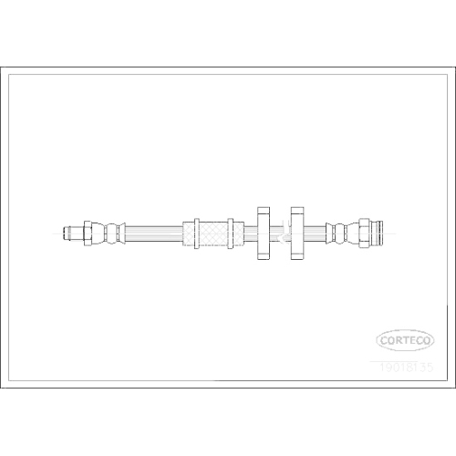 Bremsschlauch Corteco 19018135 f&uuml;r Fiat Vorderachse