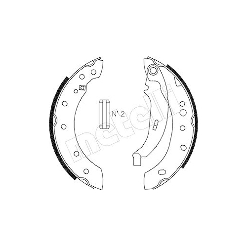 Bremsbackensatz Metelli 53-0332 f&uuml;r Peugeot Hinterachse