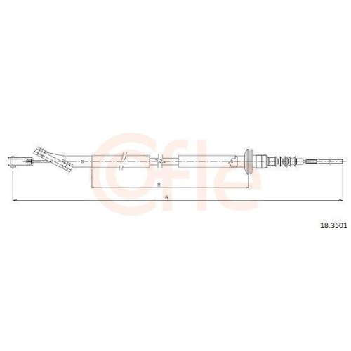 Seilzug Kupplungsbetätigung Cofle 18.3501 für Chevrolet