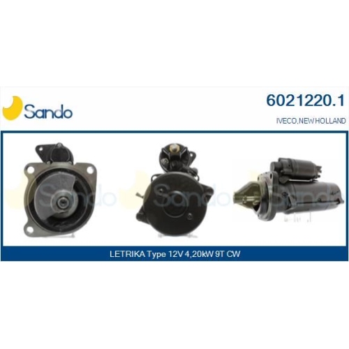 Starter Sando 6021220.1 f&uuml;r Iveco