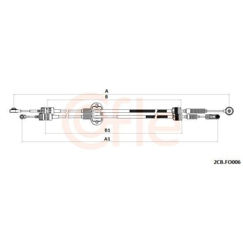 Seilzug Schaltgetriebe Cofle 2CB.FO006 für Ford