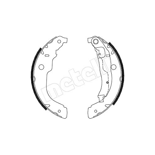 Bremsbackensatz Metelli 53-0333 f&uuml;r Citro&euml;n Peugeot Hinterachse