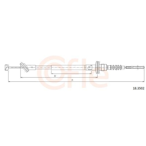 Cavo Comando Comando Frizione Cofle 18.3502 per Chevrolet