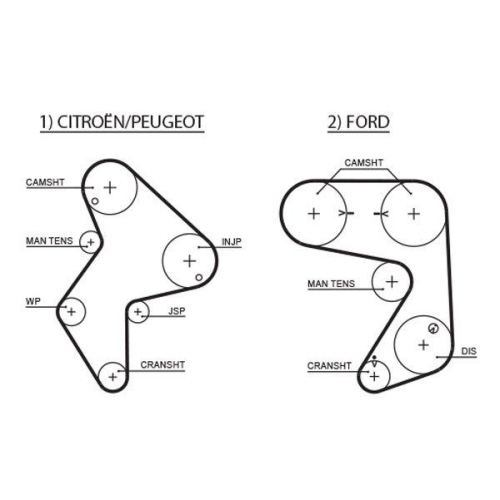 Zahnriemen Gates 5248XS Powergrip&trade; f&uuml;r Citro&euml;n Ford Peugeot Dana