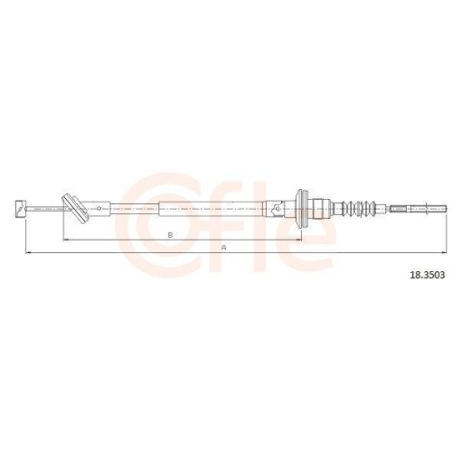 Seilzug Kupplungsbetätigung Cofle 18.3503 für Chevrolet