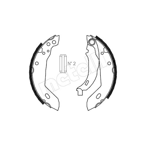 Bremsbackensatz Metelli 53-0344 f&uuml;r Peugeot Renault Hinterachse