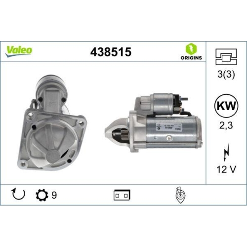 Starter Valeo 438515 Valeo Origins - New O.e. Technologie f&uuml;r Citro&euml;n Daf Fiat