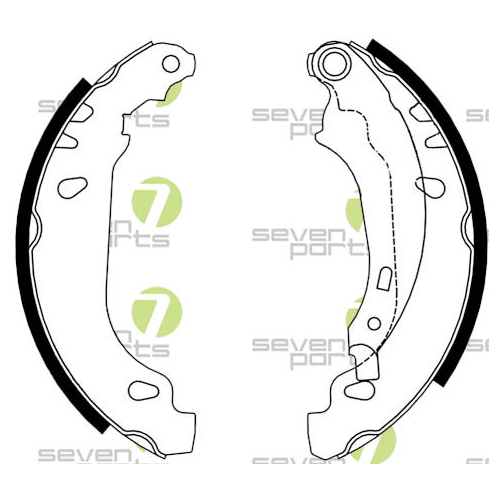 Bremsbackensatz 7 Seven Parts SVG10379 f&uuml;r Hinterachse