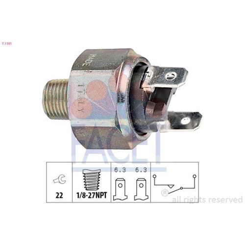 Bremslichtschalter Facet 7.1101 Made In Italy - Oe Equivalent für Alfa Romeo