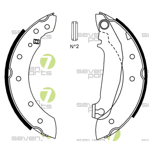 Bremsbackensatz 7 Seven Parts SVG10381 f&uuml;r Hinterachse
