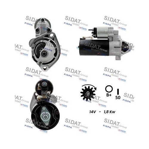 Starter Sidat S12BH0026 f&uuml;r Audi Seat Skoda VW Vag