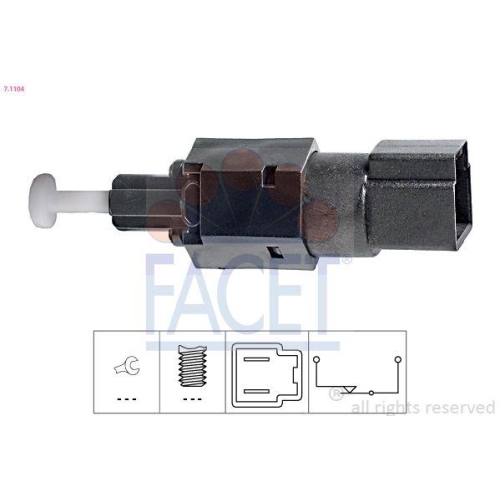 Bremslichtschalter Facet 7.1104 Made In Italy - Oe Equivalent f&uuml;r Nissan