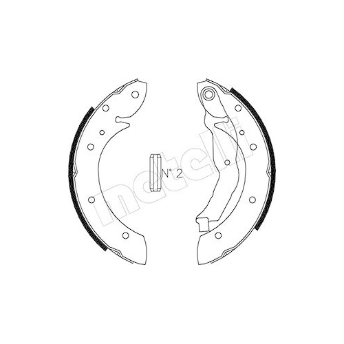 Bremsbackensatz Metelli 53-0351 f&uuml;r Fiat Renault Hinterachse
