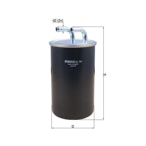 Kraftstofffilter Mahle KL 737 f&uuml;r Mitsubishi