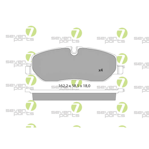 Bremsbelagsatz Scheibenbremse 7 Seven Parts SVP24180 f&uuml;r Land Rover