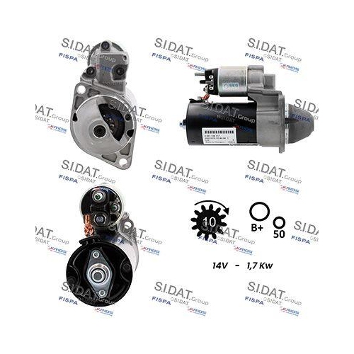 Starter Sidat S12BH0100 f&uuml;r Mercedes Benz Mercedes Benz Mercedes Benz