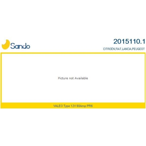 Generator Sando 2015110.1 f&uuml;r Fiat Mitsubishi Citro&euml;n/peugeot