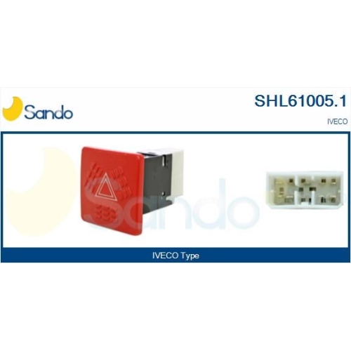 Warnblinkschalter Sando SHL61005.1 f&uuml;r Iveco
