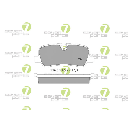 Bremsbelagsatz Scheibenbremse 7 Seven Parts SVP24190 f&uuml;r Land Rover