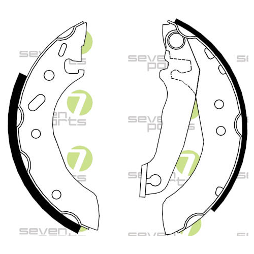 Bremsbackensatz 7 Seven Parts SVG10385 f&uuml;r Hinterachse