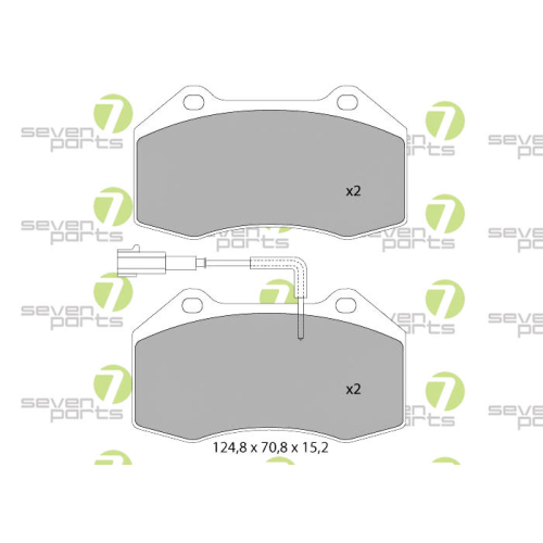Bremsbelagsatz Scheibenbremse 7 Seven Parts SVP24222 f&uuml;r Abarth Alfa Romeo Fiat