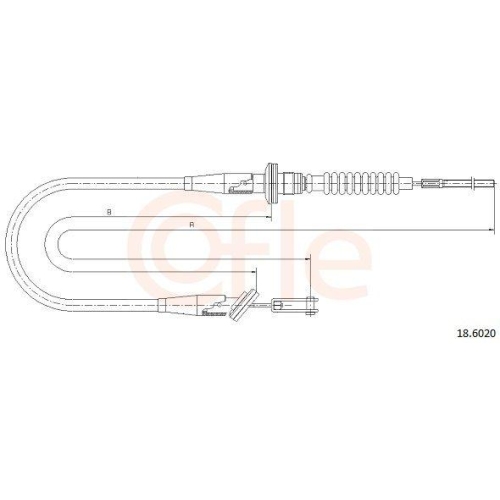 Seilzug Kupplungsbetätigung Cofle 18.6020 für Opel Suzuki