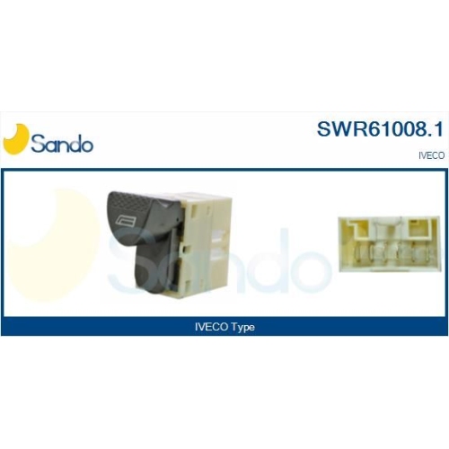 Schalter Fensterheber Sando SWR61008.1 für Fiat Iveco
