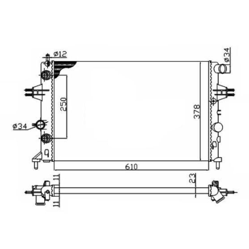 K&uuml;hler Motork&uuml;hlung Nrf 50562A Economy Class f&uuml;r Opel Vauxhall